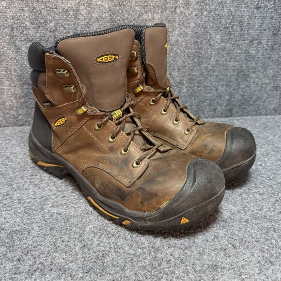 KEEN Utility Mt Vernon Boot Mens 13EE Brown Leather Safety Toe Work Shoes USA main image 5